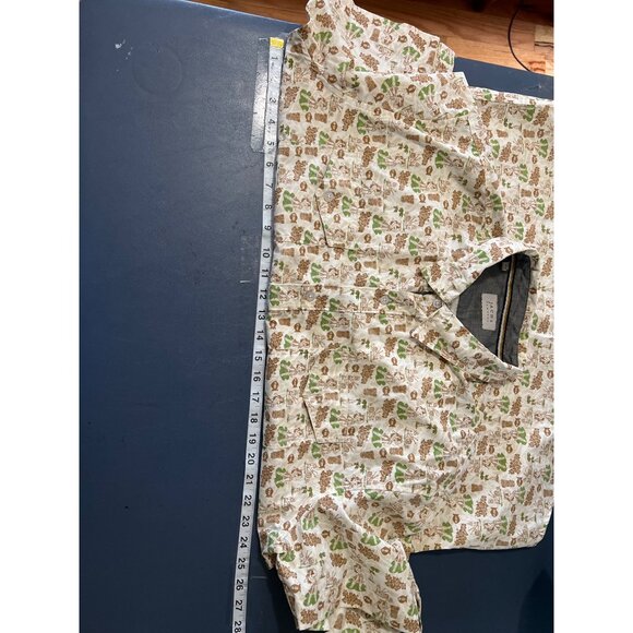 JACHS New York Mens Tiki Print Shirt XL Short Sleeve Button Up Tropical Resort - Picture 9 of 12